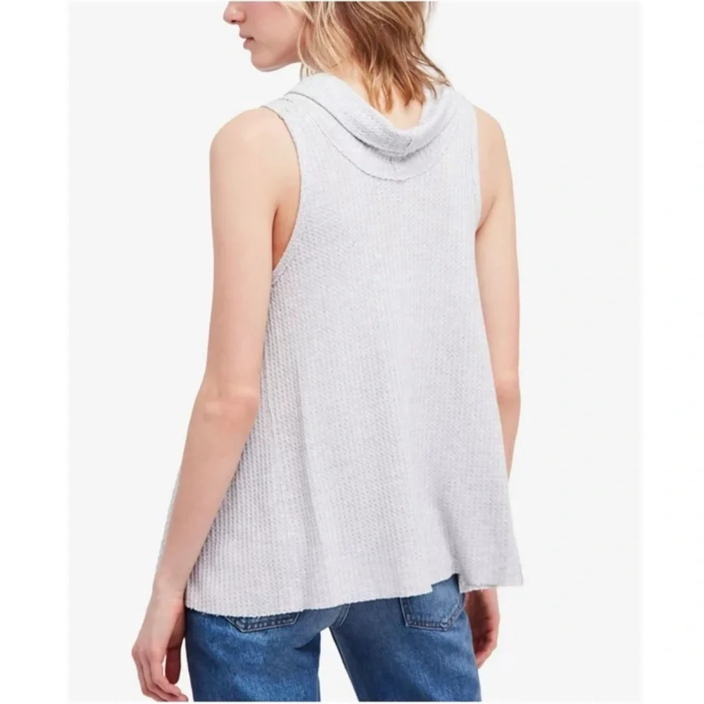 Free People Grey Swing It Cowl Neck Sleeveless Top - Picture 3 of 9
